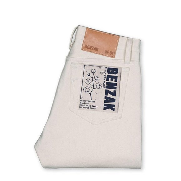 Women's BENZAK W--01 Straight 12 oz. ecru selvedge denim NWT - Picture 5 of 6